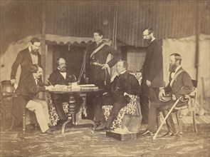 Group Portrait including Sir George Couper, Bart; India; 1858 - 1869; Albumen silver print