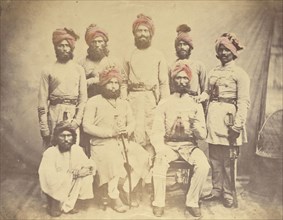 Eight Faithful Native Officers; India; 1858 - 1869; Albumen silver print