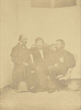 Dr. Douglas, Lieutenant-Colonel Abbott, and R.M. King, Esquire; India; 1858 - 1869; Albumen silver print