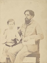 Major Boileau and His Son; India; 1858 - 1869; Albumen silver print
