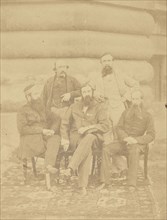 Group Portrait of Five  Men; India; 1858 - 1869; Albumen silver print