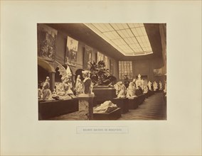 Grande Galerie de Sculpture; Paris, France, Europe; 1855; Albumen silver print from a collodion glass negative; 28 x 37 cm