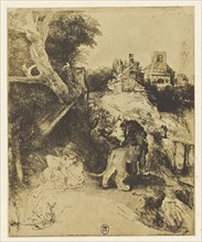 Saint Jérôme dans le Gout d'Albert Durer; Bisson Frères, French, active 1840 - 1864, Paris, France; 1858; Salted paper print