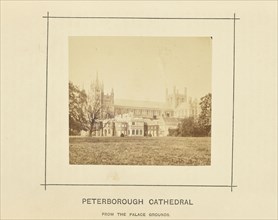 Peterborough Cathedral from the Palace Grounds; William Ball, British, active 1860s - 1870s, London, England; 1868; Albumen