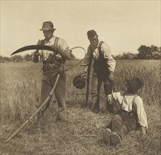 In the Barley-Harvest. Suffolk; Peter Henry Emerson, British, born Cuba, 1856 - 1936, London, England; 1888; Photogravure