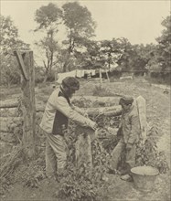 At the Grindstone - a Suffolk Farmyard; Peter Henry Emerson, British, born Cuba, 1856 - 1936, London, England; 1888