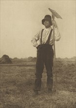 Haymaker with Rake. Norfolk; Peter Henry Emerson, British, born Cuba, 1856 - 1936, London, England; 1888; Photogravure