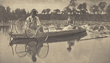 Setting the Bow-Net; Peter Henry Emerson, British, born Cuba, 1856 - 1936, London, England; 1886; Platinum print; 16.4 x 28.9