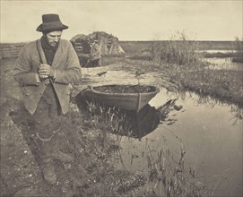 Towing the Reed; Peter Henry Emerson, British, born Cuba, 1856 - 1936, London, England; 1886; Platinum print; 22.2 x 27.1 cm