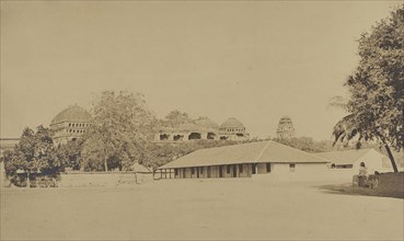 Madura. Trimul Naik's Palace, with Mr. Fischer's School House in the Foreground; Capt. Linnaeus Tripe, English, 1822 - 1902