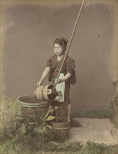 A Well; Kusakabe Kimbei, Japanese, 1841 - 1934, active 1880s - about 1912, Japan; 1870s - 1890s; Hand-colored Albumen silver