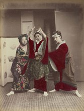 Dancing Party; Kusakabe Kimbei, Japanese, 1841 - 1934, active 1880s - about 1912, Japan; 1870s - 1890s; Hand-colored Albumen