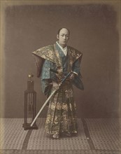 Samurai; Kusakabe Kimbei, Japanese, 1841 - 1934, active 1880s - about 1912, Japan; 1870s - 1890s; Hand-colored Albumen silver