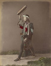 Fire Man; Kusakabe Kimbei, Japanese, 1841 - 1934, active 1880s - about 1912, Japan; 1870s - 1890s; Hand-colored Albumen silver