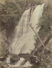 Gehino Taki, Waterfall, at Nikko; Kusakabe Kimbei, Japanese, 1841 - 1934, active 1880s - about 1912, Nikko, Japan; 1870s
