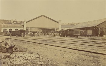 Lyon. Gare de Perrache; Édouard Baldus, French, born Germany, 1813 - 1889, France; about 1861; Albumen silver print