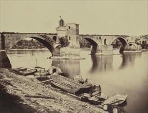 Avignon. Pont St Benezet; Édouard Baldus, French, born Germany, 1813 - 1889, France; about 1861; Albumen silver print