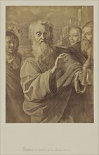 Diogenes in search of an honest man; about 1865; Albumen silver print