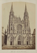 Rouen. Eglise Saint-Ouen, Façade, flèches; Bisson Frères, French, active 1840 - 1864, Rouen, France; about 1856; Albumen silver