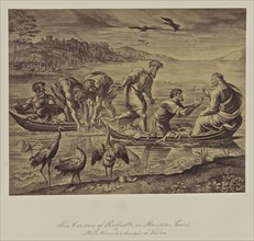 The Cartoon of Raffaelle in Hampton Court. The Miraculous draught of Fishes; Attributed to Leonida Caldesi, Italian, 1823 - 1891