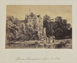 Palace of Reinhardsbrunn from the Lake; about 1865; Albumen silver print