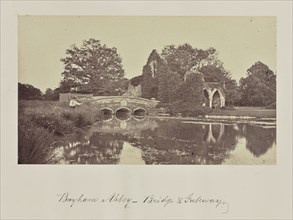 Bayham Abbey - Bridge & Gateway; Bayham, Great Britain; about 1865; Albumen silver print