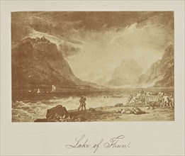 Turner's Liber Studiorum. Lake of Thun; Caroline Bertolacci, British, born 1825, active 1860s - 1890, about 1863; Albumen