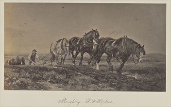 Ploughing. W. H. Hopkins; Attributed to Victor A. Prout, English, 1835 - 1877, about 1860; Albumen silver print