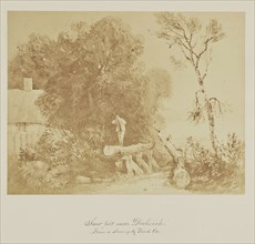 Saw pit near Dubwick. From a drawing by David Cox; about 1865; Albumen silver print