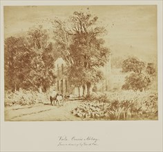 Vale. Crucis Abbey. From a drawing by David Cox; about 1865; Albumen silver print