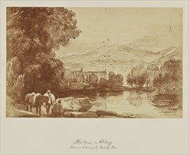 Bolton Abbey. From a drawing by David Cox; about 1865; Albumen silver print