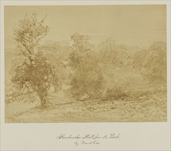 Hardwicke Hall, from the Park. by David Cox; about 1865; Albumen silver print
