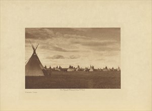 Piegan Camp; Edward S. Curtis, American, 1868 - 1952, Seattle, Washington, United States; negative 1905; print 1911
