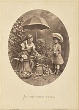 At the fruit stall; Friedrich Bruckmann, German, 1814 - 1898, Munich, Germany, Europe; before December 1882; Woodburytype