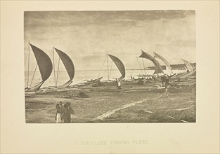 A Singhalese Fishing Fleet; Henry W. Cave, English, 1854 - 1913, Sri Lanka; about 1890; Photogravure; 5.9 × 8.9 cm