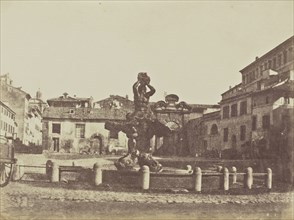 Fontana del Tritone; Mrs. Jane St. John, British, 1803 - 1882, Rome, Italy; 1856 - 1859; Albumen silver print from a paper