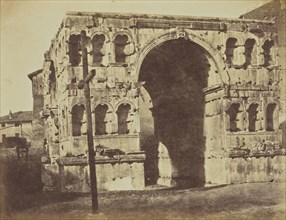 Arch of Janus Quadrifrons, Rome; Mrs. Jane St. John, British, 1803 - 1882, Rome, Italy; 1856 - 1859; Albumen silver print from