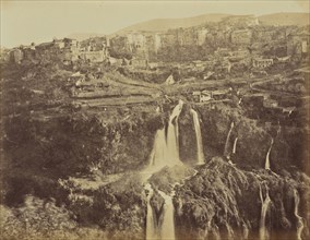 Waterfalls at Tivoli; Mrs. Jane St. John, British, 1803 - 1882, Tivoli, Italy; 1856 - 1859; Albumen silver print from a paper