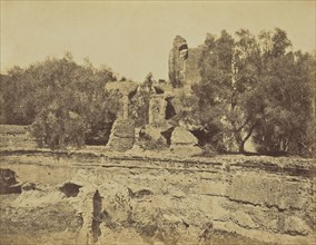 Ruins at Hadrians Villa, Tivoli; Mrs. Jane St. John, British, 1803 - 1882, Italy; 1856 - 1859; Albumen silver print