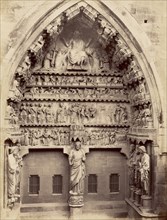 Portal of North Doorway - Reims Cathedral; Reims, France; 1870s - 1880s; Albumen silver print