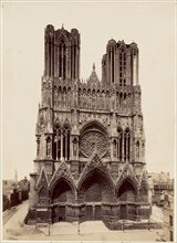 Reims Cathedral, West Front; Reims, France; 1870s - 1880s; Albumen silver print