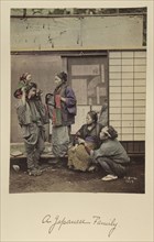 A Japanese Family; Shinichi Suzuki, Japanese, 1835 - 1919, Japan; about 1873 - 1883; Hand-colored Albumen silver print