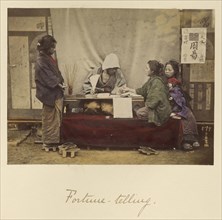 Fortune telling; Shinichi Suzuki, Japanese, 1835 - 1919, Japan; about 1873 - 1883; Hand-colored Albumen silver print