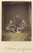 A Japanese game of forfeits; Shinichi Suzuki, Japanese, 1835 - 1919, Japan; about 1873 - 1883; Hand-colored Albumen silver