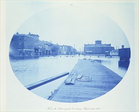 Front Street - Davenport, Iowa, During High Water; Henry P. Bosse, American, 1844 - 1903, Davenport, Iowa, United States; 1888