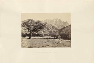 Mount Serbal, from the Wadee Feyarn; Francis Frith, English, 1822 - 1898, Sinai; 1858; Albumen silver print