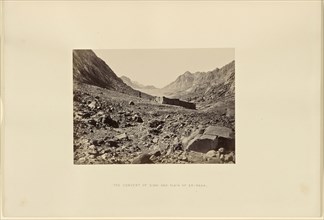 The Convent of Sinai and Plain of Er-Raha; Francis Frith, English, 1822 - 1898, Sinai; 1858; Albumen silver print