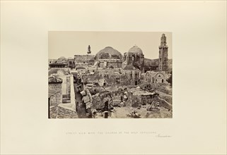 Street view with the Church of the Holy Sepulchre, Jerusalem; Francis Frith, English, 1822 - 1898, Jerusalem; 1858; Albumen
