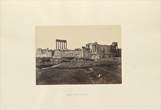 Baalbec, From the South; Francis Frith, English, 1822 - 1898, Baalbeck, Lebanon; 1858; Albumen silver print