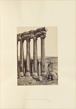 The Great Pillars and Smaller Temple, Baalbec; Francis Frith, English, 1822 - 1898, Baalbeck, Lebanon; 1858; Albumen silver